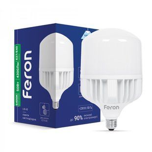 Лампа світлодіодна LB-65 Е40/Е27 50W 6400К/230V Feron (1050) 000055930 фото
