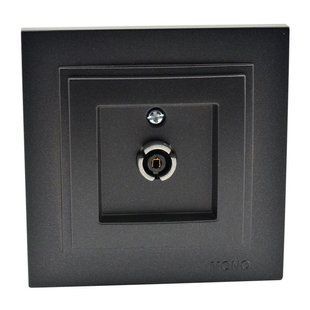 Розетка TV кінцева з екраном Mono Electric (графіт) 000067750 фото