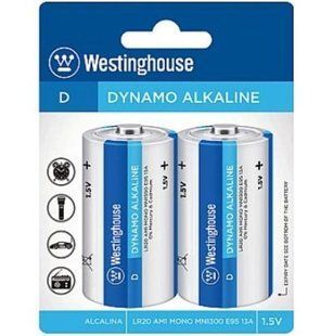 Батарейка лужна Westinghouse, D/ LR20-BP2 (уп.2шт) 000045704 фото
