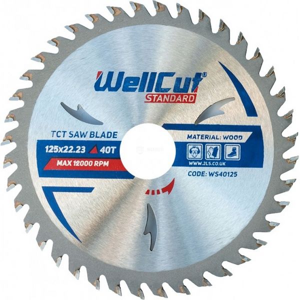 Диск пильний для деревини 125x40T WellCut Standart 000036292 фото