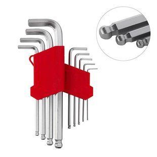 Набір шестигранників 9 шт з шариком (1,5-10мм) INTERTOOL 000019855 фото