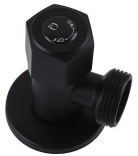 Кран кульовий кутовий 1/2х3/4 Professional NV-QP888 BLACK 000079574 фото