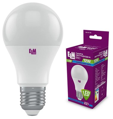 .Лампа ELM LED E27 В60 12W/4000K (18-0179) 000063092 фото