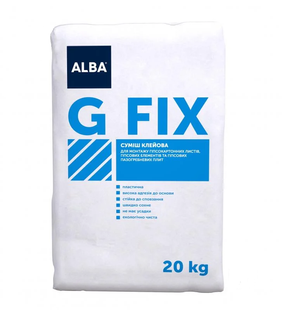 Клей для гіпсокартону G FIX Alba 20кг 000016889 фото