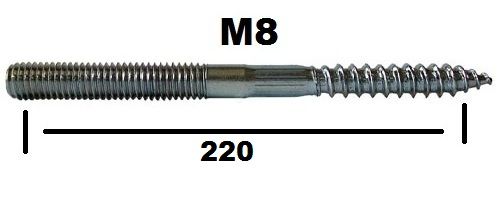 Шпилька двогвинтова М 8*220 000025483 фото
