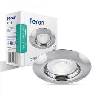 Світильник точковий G5.3 DL13 MR16 хром TM Feron (0239) 000017977 фото