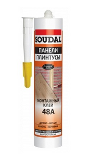 Клей монтажний 48А 280мл беж. (Soudal) 000029622 фото