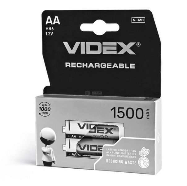 Аккумулятор Videx HR6/AA 1500mAh (блістер 2шт) 000022797 фото