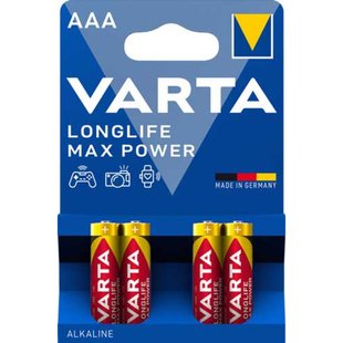 Батарейка VARTA MAX T./MAX Power AAА блістер 4 шт (уп10шт) RED 000052634 фото