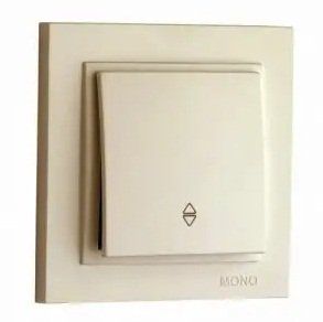 Вимикач прохідний 1-кл.Mono Electric (крем) 000058208 фото