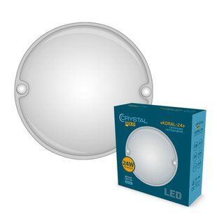 Світильник накладний круг 24W GOLD KORAL ТМ CRYSTAL (DNL-033) 000055779 фото