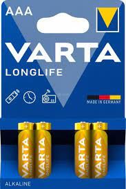 Батарейка VARTA LONGLIFE AAA блістер 4 шт Alkaline 000052636 фото