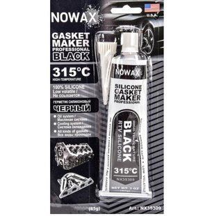 Герметик силікон (Nowax) чорний 85g NX35309 000021598 фото