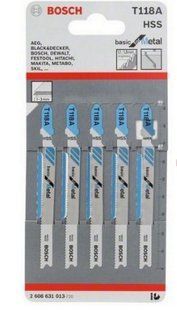Пилка для лобзика BOSCH Т118 A (07-07-3118) 000015211 фото