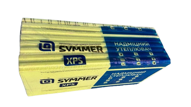 *Пінопласт екструдований "3" 1200*550*30 SYMMER ( 1 шт. - 0,66кв.м., 1уп.- 9,24кв.м., 14шт.) 000065317 фото