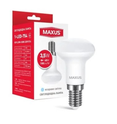 ..NEW.Лампа MAXUS LED R39 E14/3.5W/4100К/(1-led-754) 000059434 фото