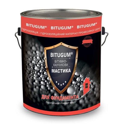 Мастика бітумно-каучукова для фундаментів Bitugum 5кг 000002126 фото
