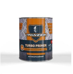 Грунт швидкосохнущий TURBO PRIMER ТМ "PANZER" ЧОРНИЙ 2,8кг. 000083621 фото