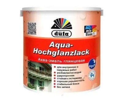 Акваемаль глянцева 0.75 л біла ТМ DUFA 000025843 фото