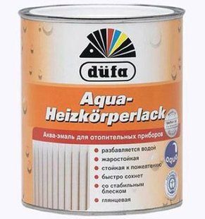 Акваемаль глянцева 0.75 л біла (для радіаторів) ТМ DUFA 000025788 фото
