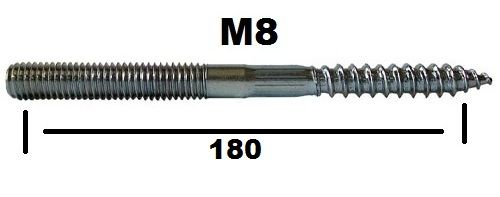 Шпилька двогвинтова М 8*180 000046188 фото