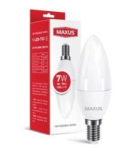 ..NEW.Лампа MAXUS LED Свіча Е14/7W/3000К/1-LED-733 000059372 фото