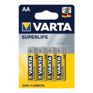 Батарейка VARTA SUPERLIFE AA блістер 4 шт(уп.-20шт) Yellow 000052644 фото