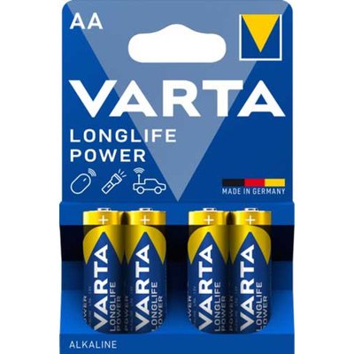 Батарейка VARTA LONGLIFE Power AA блістер 4 шт Alkaline 000052730 фото