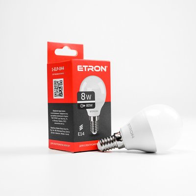 ..NEW.Лампа ETRON G45 8W/4200K/E14 (1-ELP-044) 000053697 фото