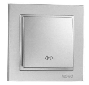 Вимикач 1-кл. проміжний Mono (срібло) 000058221 фото