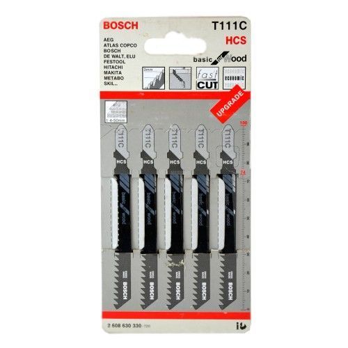 Пилки для лобзика BOSCH Т111С 000017566 фото