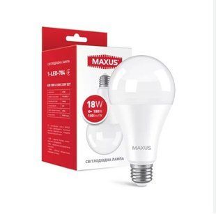 ..NEW.Лампа MAXUS LED шар Е27/18W/4100К/(1-led-784) 000048743 фото