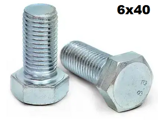 Болт з шест. гол. з різьбою по всій довжині М6*40 (150 шт.) 000017908 фото