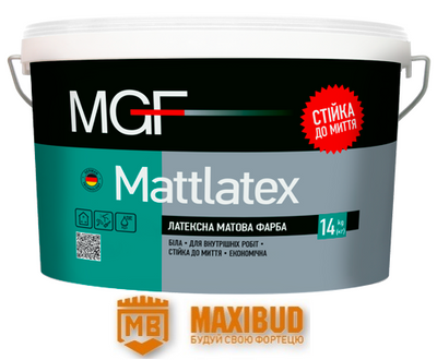 Фарба MGF Mattlatex M100, 14кг 000027228 фото