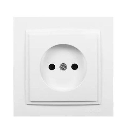 Розетка 1-на. б/з Mono Electric (білий) (102-190022-116) 000053624 фото