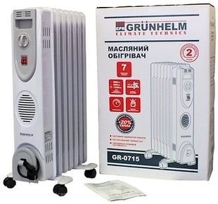 Обігрівач масляний GR-0715N 1,5 кВт GRUNHELM 000079532 фото