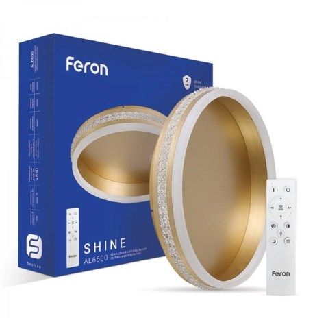 Світильник стельовий FERON AL6600 Золото 70W SMART 000067662 фото