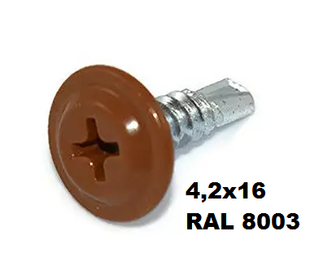 Самонаріз з прес-шайбою з буром 4,2х16 RAL 8003 (108-05) 000046021 фото