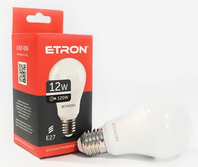 ..NEW.Лампа ETRON А60 12W/4200K/E27 (1-ELP-006) 000053185 фото