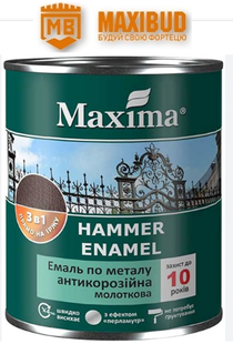 Емаль молоткова антрацит 2,3 кг "Maxima" 000051785 фото