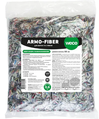 Фіброволокно армуюче Armo-Fiber WECO 0.6 кг. поліпропіленове 000072513 фото