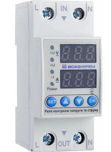 Реле контролю напруги та струму RKV 2P 63A АСКО 000079315 фото
