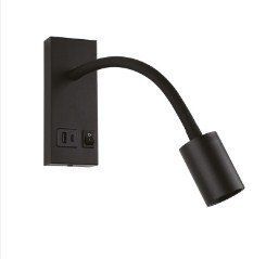 Світильник бра LED 5W SNAKE USB+Type-C настінний чорний ТМ VIOLUX 000081406 фото