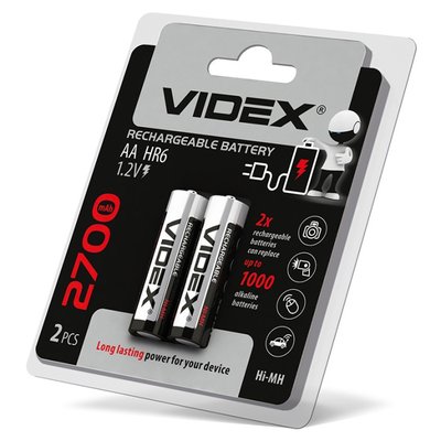 Аккумулятор Videx HR6/AA 2700mAh (блістер 2шт) 000022934 фото