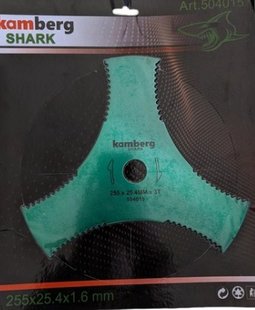Ніж для бензокоси Kamberg Т-3 (Shark) 255mm 000064618 фото