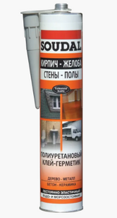Клей Герметик п/урет. PU Sealant, коричневий 280мл (Soudal) 000042902 фото