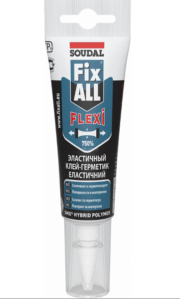 Клей/Герметик FIX ALL Flexi білий 125мл (Soudal) 000051021 фото