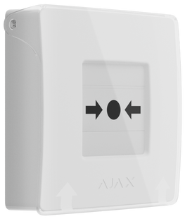Бездротова програмована кнопка з механізмом скидання Ajax ManualCallPoint Jeweller White 16720/44796 фото