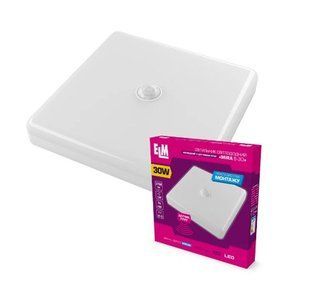 Світильник накладний квадрат 30W MIRA S-30 з датчиком руху ТМ ELM 000055573 фото