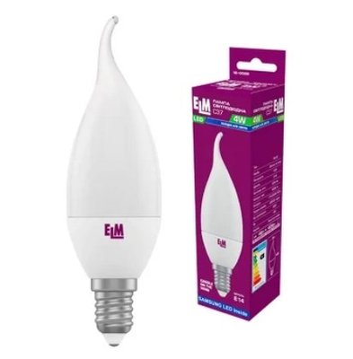.Лампа ELM LED свічка на вітрі Е14/ 4W /4000 К(18-0088) 000048638 фото